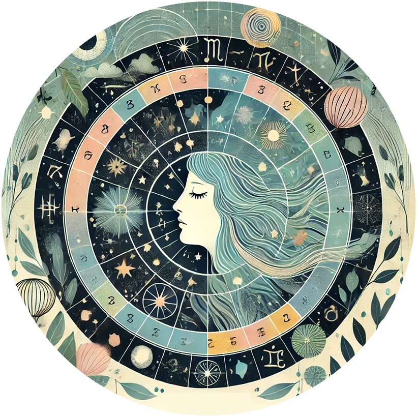 Illustration d'un thème astral